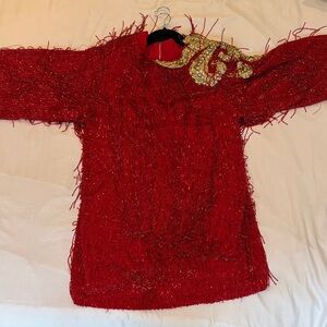 Bob Mackie Red and Gold Dress